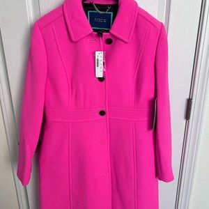 Jcrew hot pink lady day coat size 12p